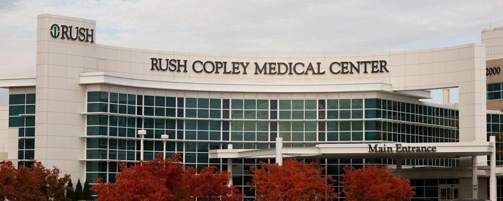 Rush Copley Medical Center routinely treats victims of accidents that occur in Aurora, Illinois. Image courtesy of Rush University Medical Center.